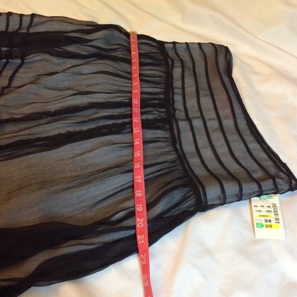 Sophia Michelle NWT Sheer Black Silk Skirt Sz 10 - Picture 12 of 13